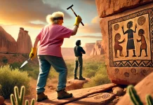 Local Woman Defends Petroglyph Vandalism as “Interactive Art Project,” Cites Over 17 Reasons for Her Actions