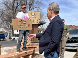 John Curtis kinda speaks to constituents in Kanab Utah.