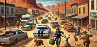 Kanab’s Mock Manhunt Confuses Tourists, Delights Deputies, Traumatizes One Retired Snowbird from Omaha Kanab 600 race