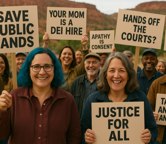 Liberal Protest in Kanab Uses Facts, Empathy to Confuse Locals Who Thought the Last Democrat Died in 1983 Kanab Protest